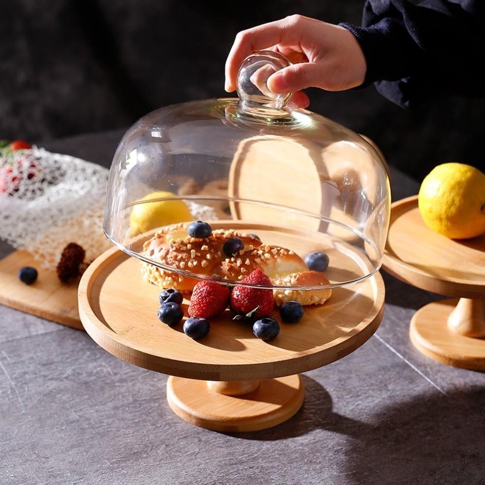 Vintage Wooden Cake Stand Transparent Cake Display Stand Dessert Stand  Afternoon Tea