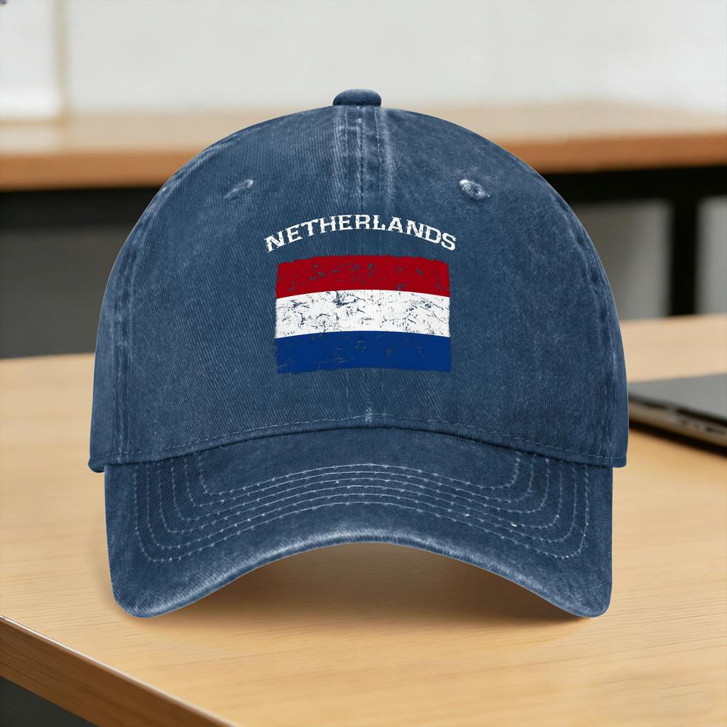 Nederland Flag Casual Baseball Cap For UnisexTeens Summer Hunting Camping Trucker Hat Streetwear Wholesale Baseball Caps
