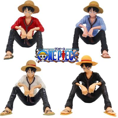 Anime One Piece Luffy Figure Sitting Position Action Figure PVC Model Collection Figurine Doll Toy For Birthday Christmas Gift