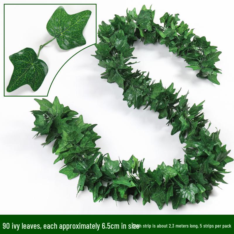 Green Leaf Rattan Grape Decorative Artificial Vine for Balcony & AC Pipe Cover