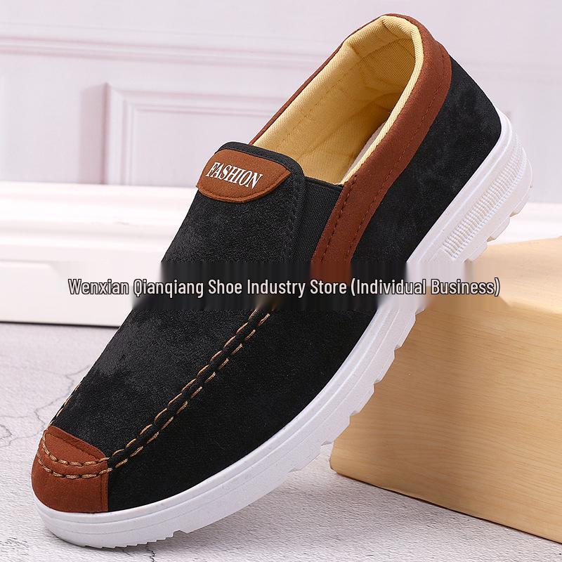 Men s Slip-On Casual Canvas Loafers - Old Beijing Style 43