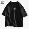GENIOLAMODE Men's Letter Print Crew Neck T-Shirt