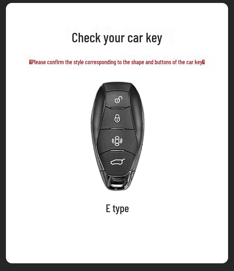 Car Key Case for Hongqi Models: H6, HS5, H5, H9, EH7, HS3, HQ9 - Interior Flocking with Buckle