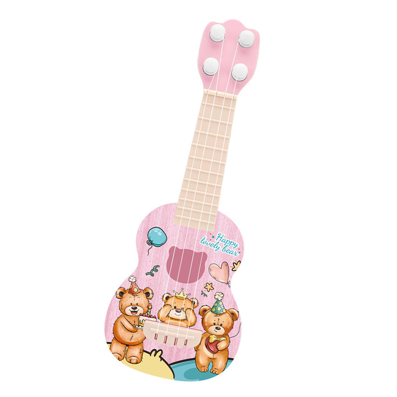 

Toddler Ukulele Guitar Toy Cartoon Mini 4 Strings Kids Children Educational Learning Musical Instrument Little Bear