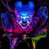 VIKAMA Creepy Clown Tapestry Bloody Tears Living Room AudioVisual Room Decoration Dark System Horror Theme Tapestry