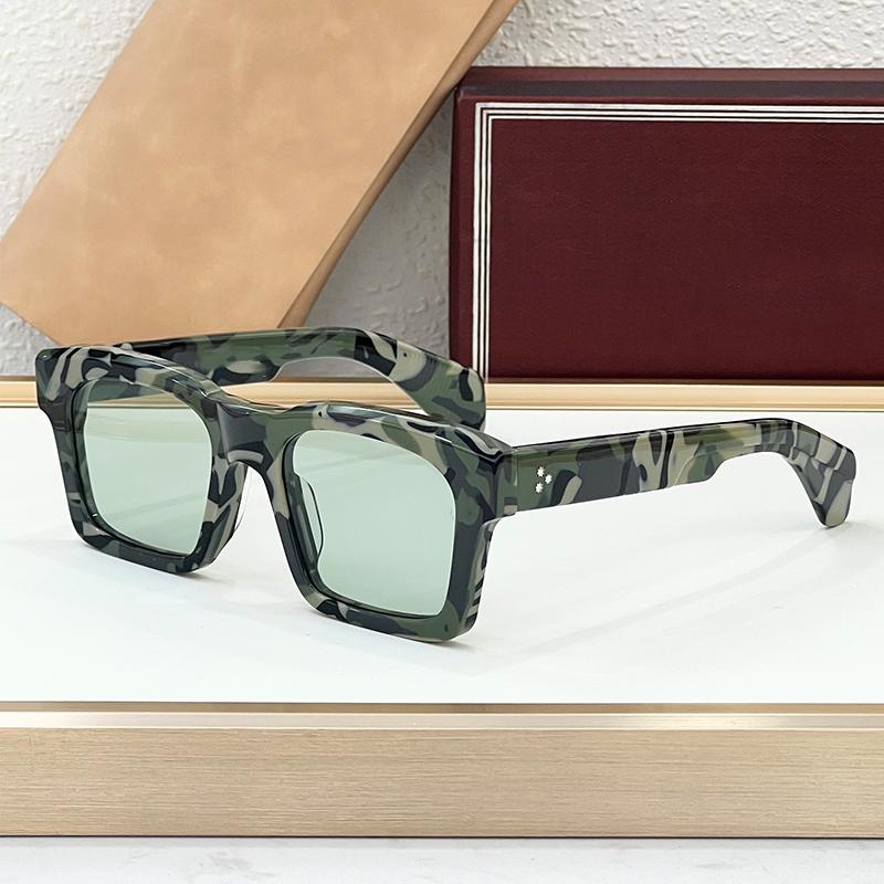 Big Square Handmade Acetate Sunglasses Classical Men Uv400 High Street Style Vintage Prescription Eyeglasses with Case