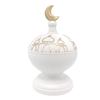 Gold and White Mosque Tower Model Desktop Ornament,Ramadans Eid Home Decors Decorative Ornament for Table Bookshelf