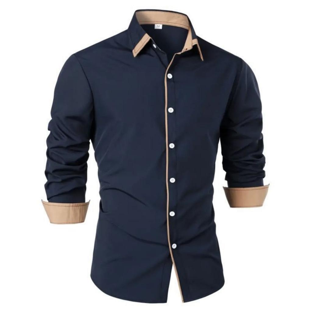 Camicia essenziale a maniche lunghe, ottima per il lavoro e le uscite casual.