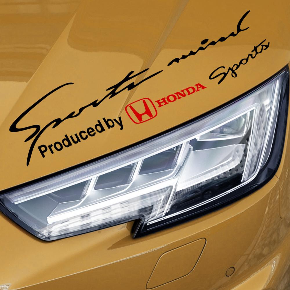 Sport Letter Car Stickers Emblem Badge Decal Auto Automobile Bonnet Sticker For Honda Fit Civic Jazz CITY Accord CR-Z VTEC Vezel IQ1