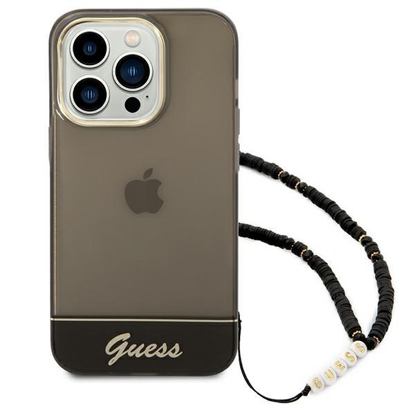 Guess Guhcp14Xhgcohk Iphone 14 Pro Max 6,7 Czarny/Black Hardcase Translucent Pearl Strap