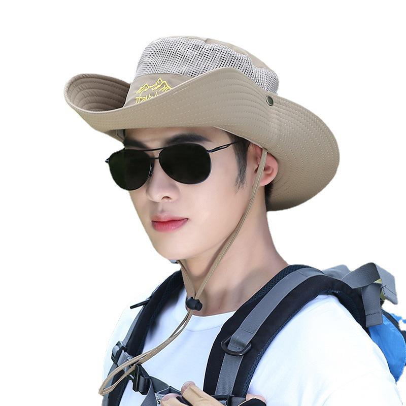 Pánský letní venkovní sluneční klobouk: Prodyšný, UV ochrana, pro cyklistiku, turistiku, rybaření a další