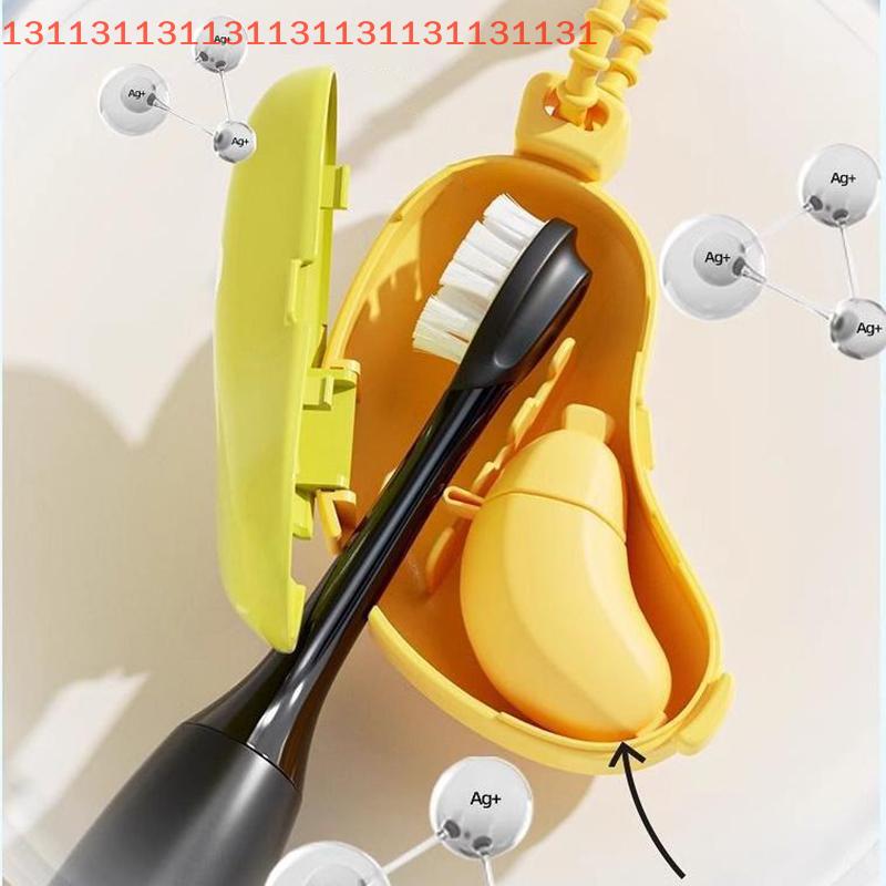 Banana Toothbrush Head Protective Cover With Toothpaste Compartment Toothbrush Dust Clamp Portable Travel Style Storage Box