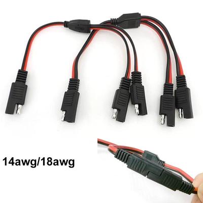 1 Sae auf 2 SAE-Stromverlängerungskabel, Solarpanel-Batterie-Adapter, Schnellverbindung, Trennstecker, Kabel 14 AWG, 18 AWG, 10 A