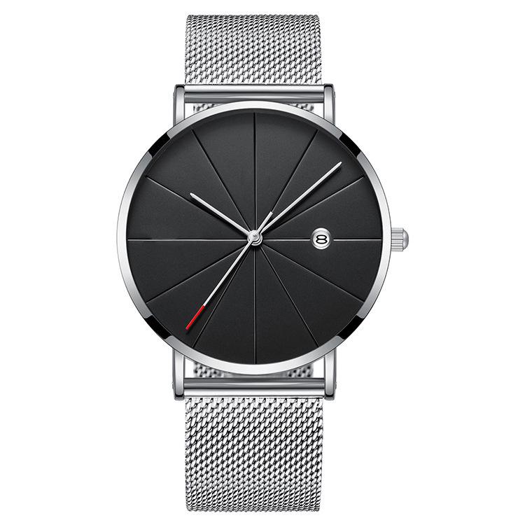 Men's Cross-Border Fashion Mesh Strap Quartz Watch - Casual Business Gift