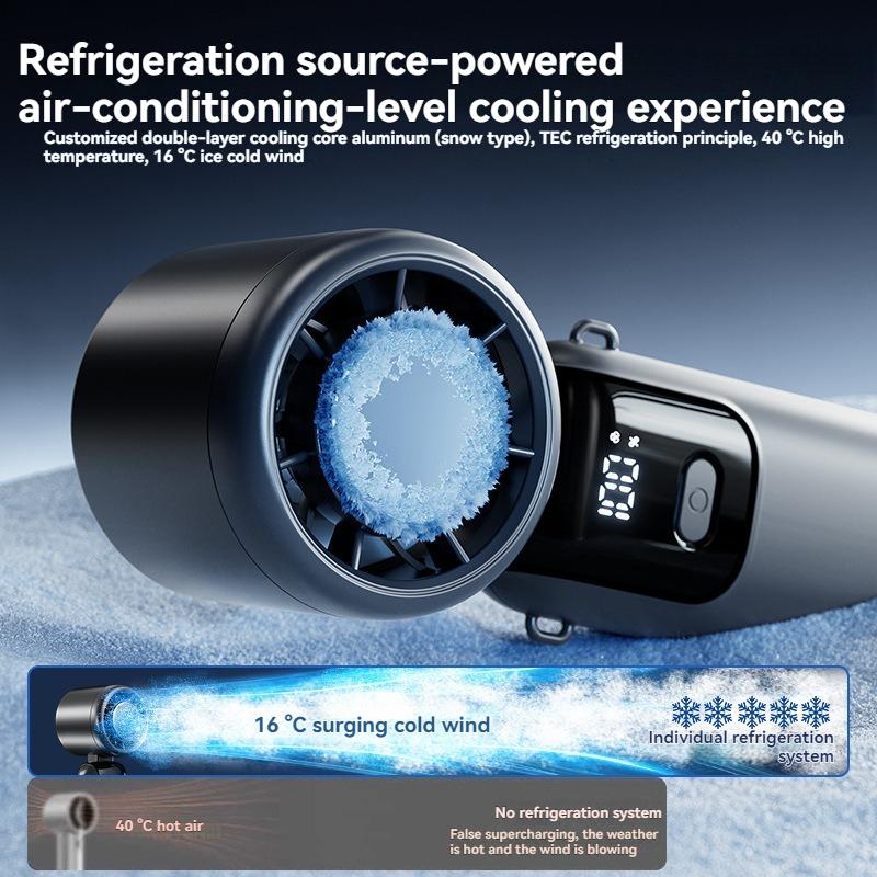 Handheld High-speed Fan Folding 100 Speed Infinitely Adjustable Portable Outdoor Hanging Neck Small Fan