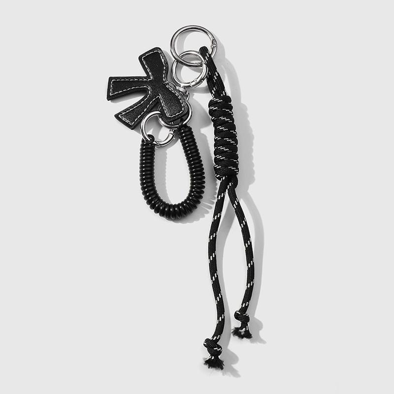Yogodlns Kunstleder Schleife Dekor Mini Rucksack Hängende Handtasche Anhänger Tasche Anhänger Taschen Zubehör