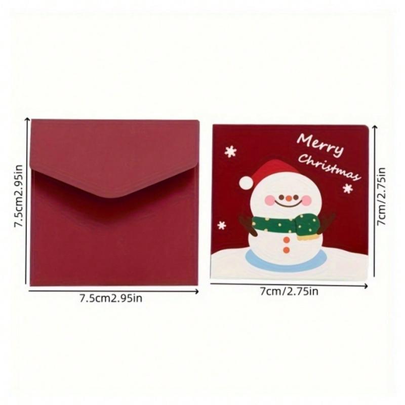 18pcs/set Miniature Christmas Envelopes, Greeting Cards Can Be Used for Birthdays Parties Christmas Blessing Small Card Messages