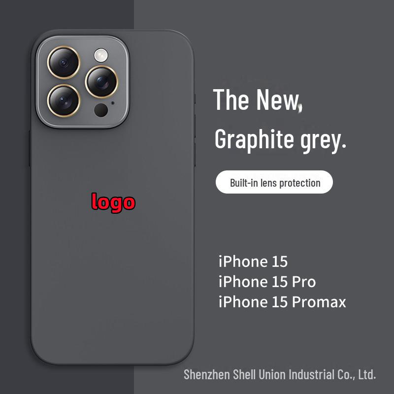 Crystal Lens Mobile Phone Case - Liquid Silicone Small Window for Apple 15 Pro Max, 14/13 Anti-fall Cover