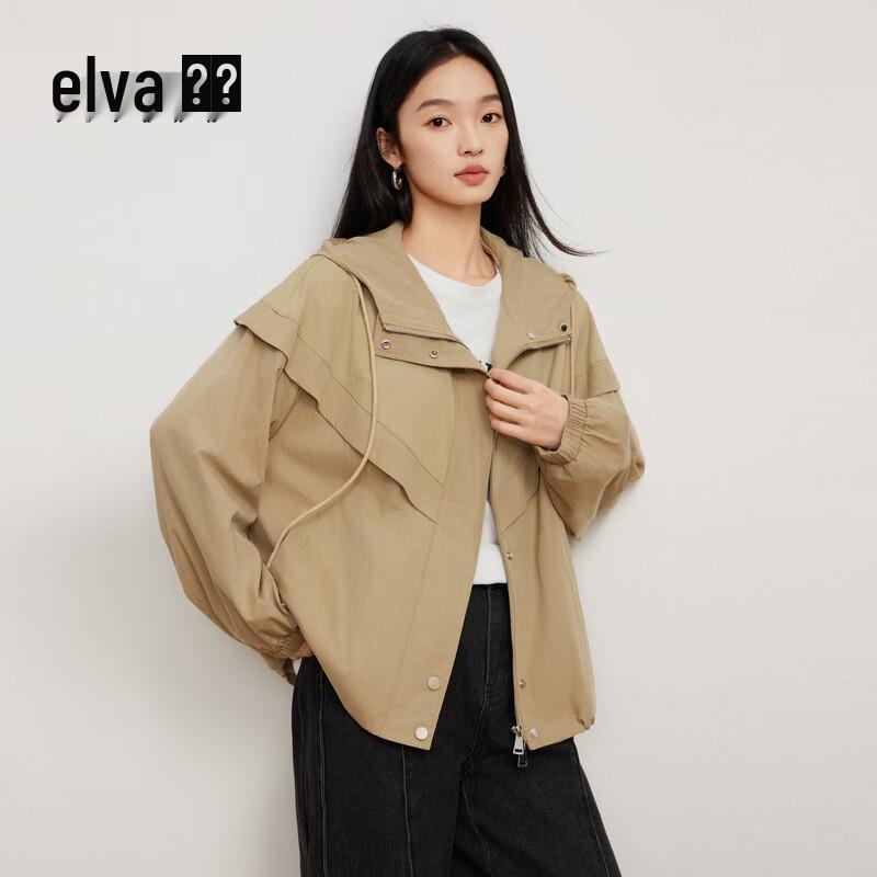 

Elva s Island Women s Casual Long-Sleeve Hooded Jacket M