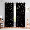 Bedroom Living Room Space Study Atmosphere Draperies for Cartoon Style Planet Starry Sky 3d Print Draperies 100 % Polyester Suitable Perfect ideal