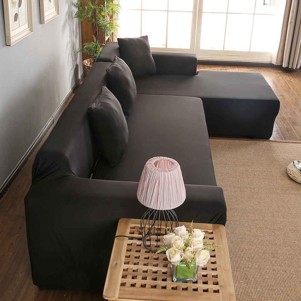 Polyester 3+2 Seat Corner Sofa Cover L Shape Slipcover Home Furniture Protector