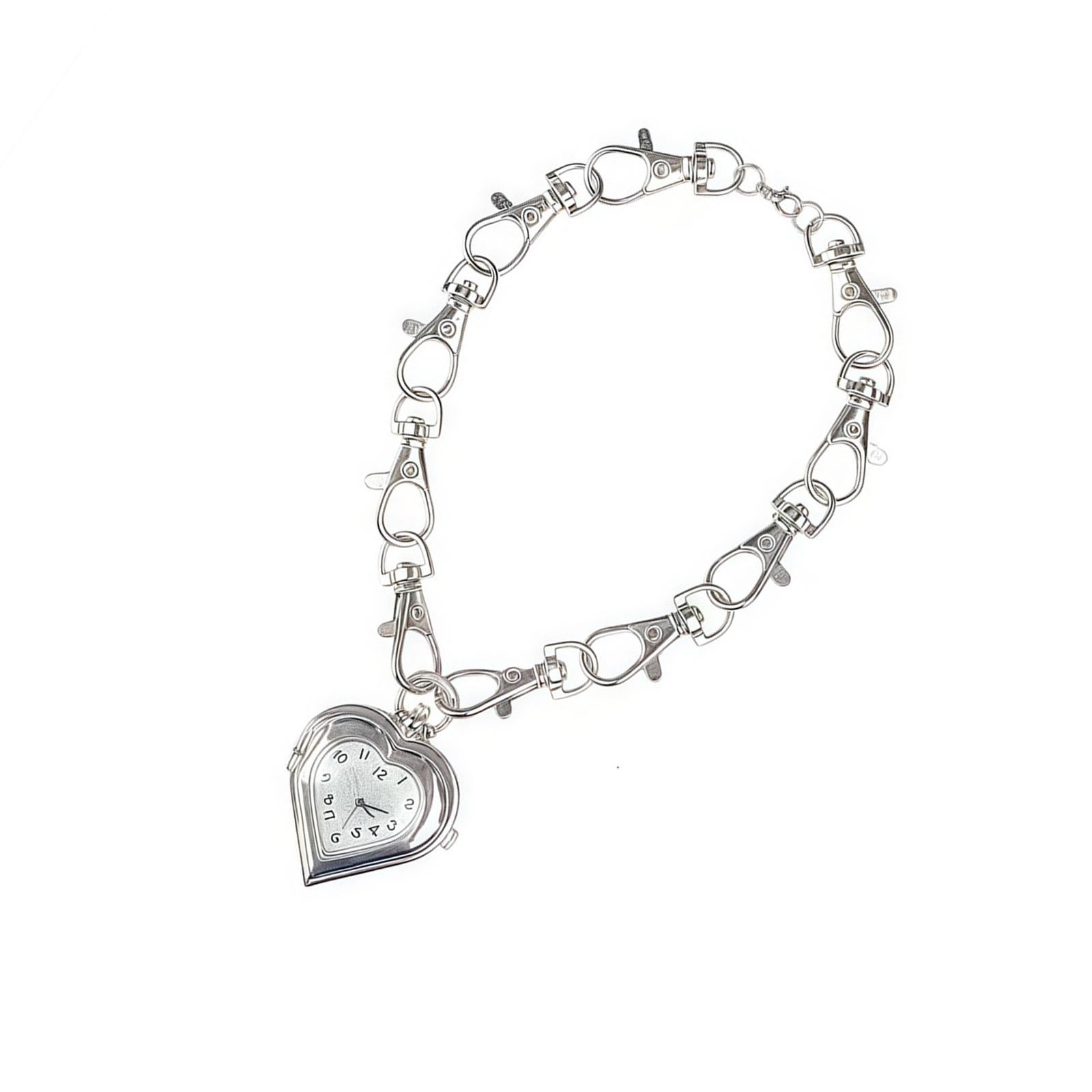 

Винтажное ожерелье с подвеской в виде сердца, ретро-шарм в виде карманных часов, цепочка-некчейн с застежкой-лобстером, ювелирное изделие для женщин и мужчин, подарок