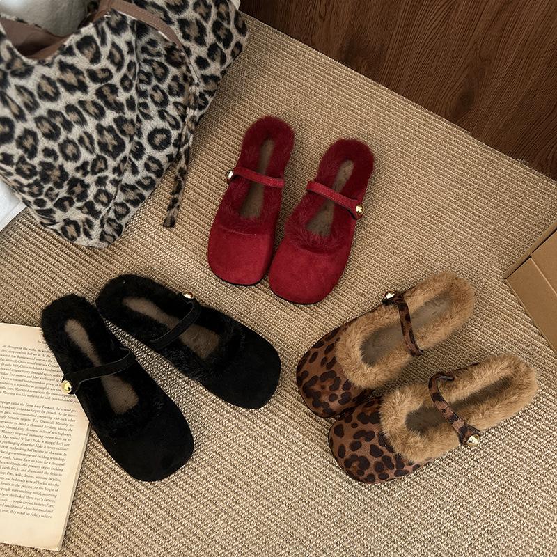 Autumn Winter Women Warm Furry Mules Slippers Concise Cover Toe Slip On Shoes Ladies Comfort Outdoor Flats Slides Shoes2026