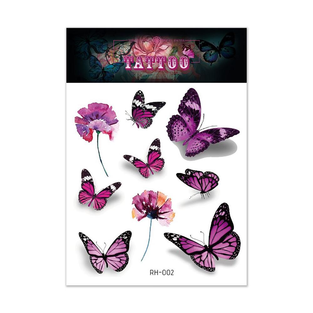Waterproof 3D Colorful Butterfly Tattoo Sticker - High-End Fashion Tattoos