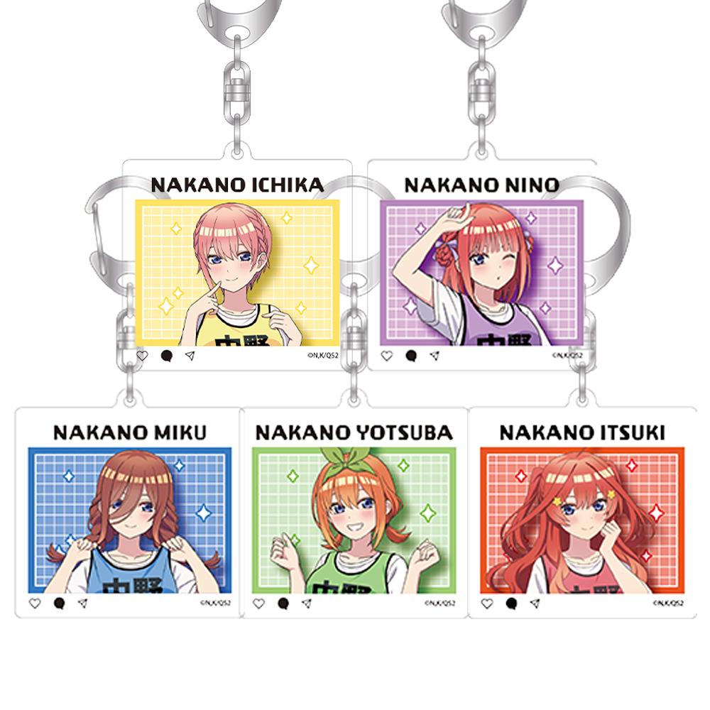 Chic Studio Unisex Silver The Quintessential Quintuplets Nakano Ichika Nakano Nino Nakano Miku Nakano Yotsuba Nakano Itsuki Acrylic Keychain Bag Pendant