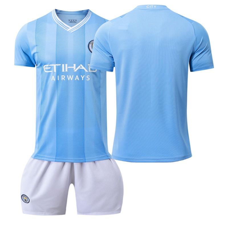 

2324 Manchester City s Home Football Uniforms 17 De Braunet 9 Harland 10 Glalish Blue Word First Edition With Socks 20#