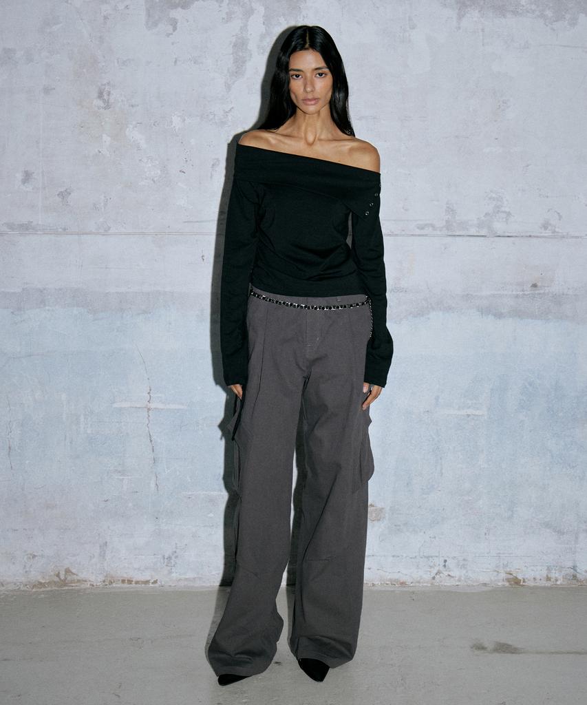 WAARFORWOMAN W1122 Cargo Wide Pants (2 Colors)