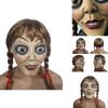 Annabelle Halloween Maske Terror Latex Cosplay Kopfbedeckung Requisiten Gruseliges Kostüm