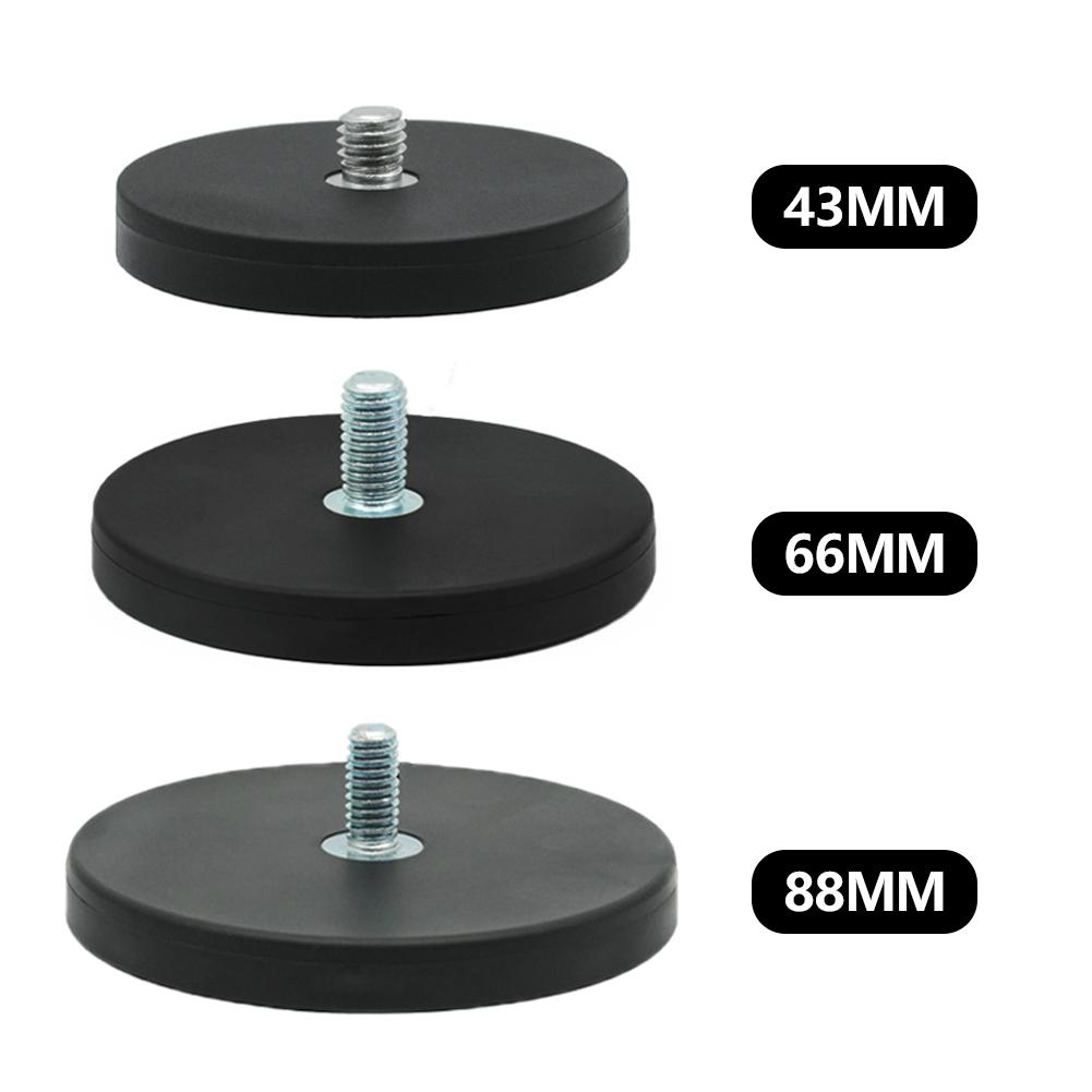 2pcs D43 D66 D88mm External Thread Magnetic Base M6/M8 Mount Clamp Bracket For Car LED Work Light Bar Holder For SUV Offroad