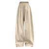 Solid Color Casual Pants Girl Elastic Waist Straight Summer Loose Breathable Wide Leg Pant Children's Summer Trousers