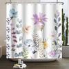 Floral Shower Curtain for Bathroom Vintage Flower Butterfly Waterproof Fabric Boho Bathtub Bathroom Curtain With Hooks 180x240