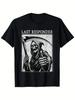 Last Responder Grim Reaper Graphic T Shirt - Men's Vintage Distressed Cotton Tee
