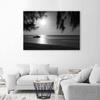 Canvas Print, Tropical Beach Black and White
