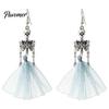 Statement Alloy Jewelry 1 Pair Halloween Earrings, Spooky Gothic Skeleton Dangle Drop Earrings Punk Skull Articulated for Women Gift Lovers