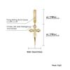 European & American Hip-Hop Style Zircon Cross Hoop Earrings - Fashion Trend for Men and Women