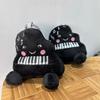 1/2 Pcs Cute Funny Black Blush Piano Plush Doll Toys Keychain Pendant Bag Charms Backpack Hanging Ornaments Girly Keyring Gifts