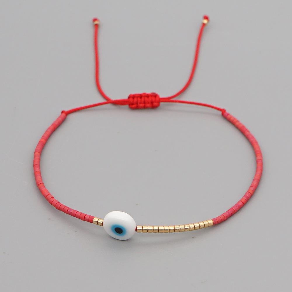Vlen Women's Turkish Evil Eye Bracelet for Good Luck & Positive Energy Miyuki Beads Jewelry Gift Protection Pulseras