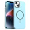 For iPhone 15 Plus/14 Plus Case Compatible with MagSafe TPU+PET Phone Cover with Rhinestone Decor Lens Frame