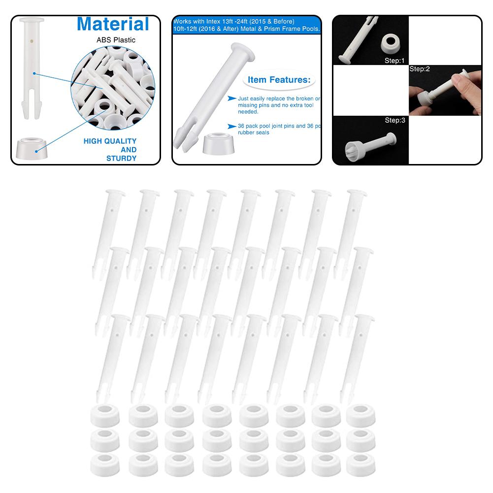 24pcs For Pool Connector Pins and Seals Set for Replacement Parts and Reliable Connection for For Pool Maintenance