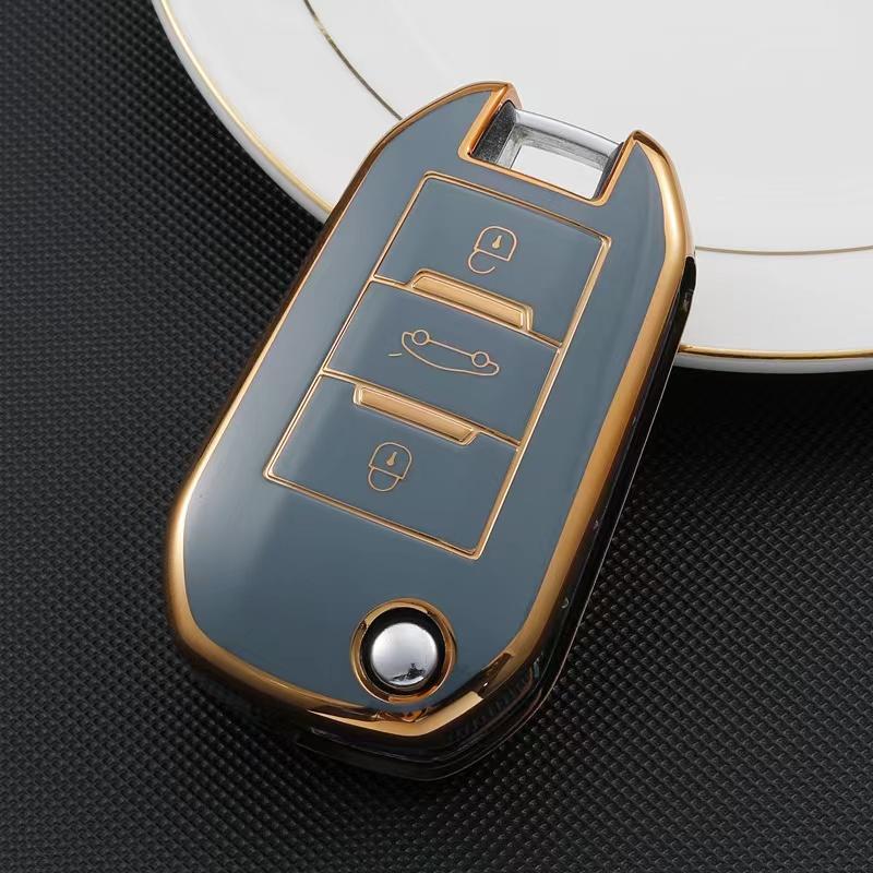 TPU Car Remote Key Case Cover Shell For Peugeot 208 107 206 306 307 308 2008 3008 4008 5008 RCZ Citroen C1 C2 C3 C4 C5 CACTUS C8