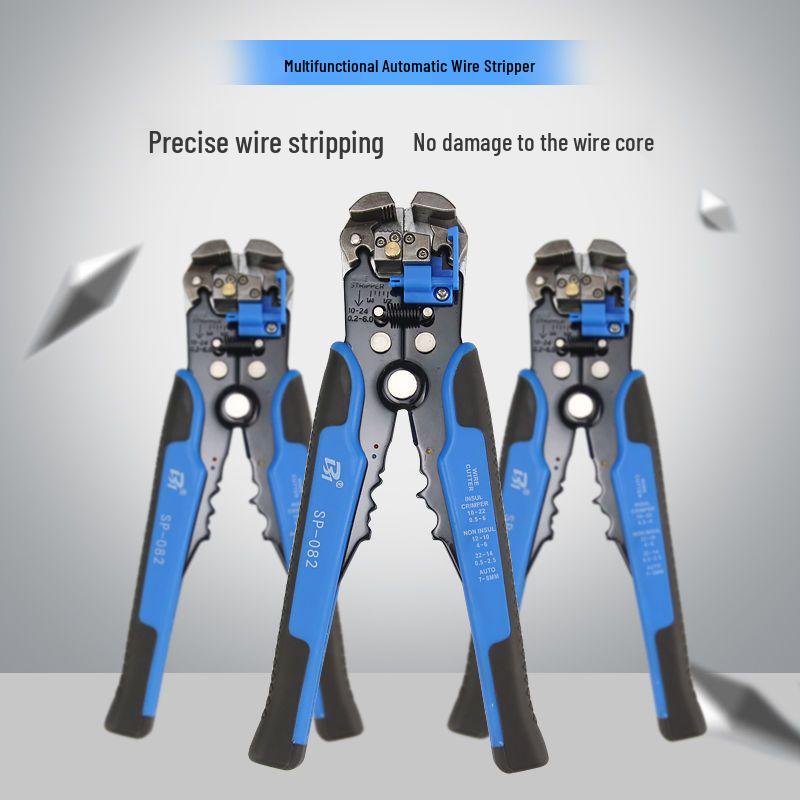 Hanbang Multifunctional Electrician Wire Strippers and Crimping Pliers, Chrome Vanadium Steel