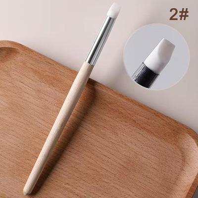 Silicone Wooden Pole Nail Art Pen Brush Uv Gel Polish Tip 3D Image Diy Dotting Polish Brushes Sculpture Pen Diy Manicure Tool