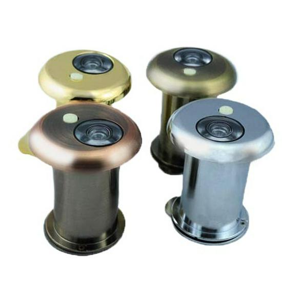 Universal Wide-Angle High-Definition Metal Door Peephole with Integrated Doorbell, Anti-Pry Security Mirror