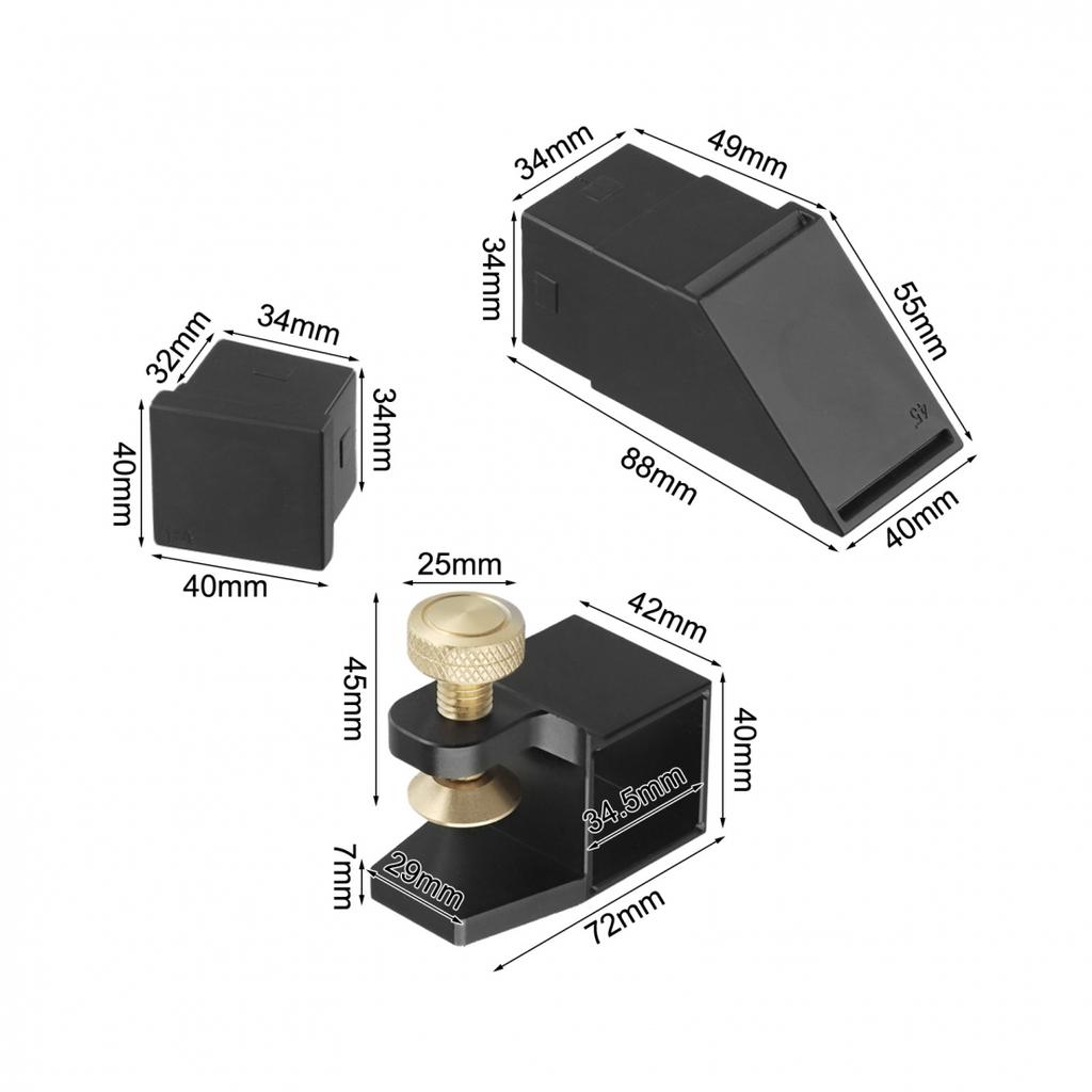 Aluminum Dovetail Saw Guide for Precision Woodworking 45 and 90 Degree Cuts