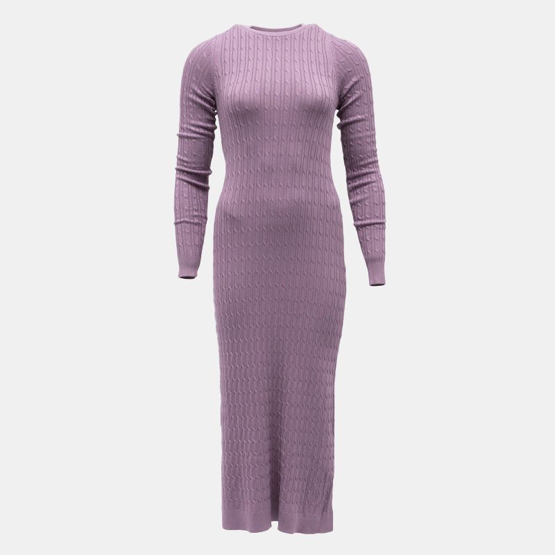 Robe maxi maille torsadée col rond Femme BILL TORNADE