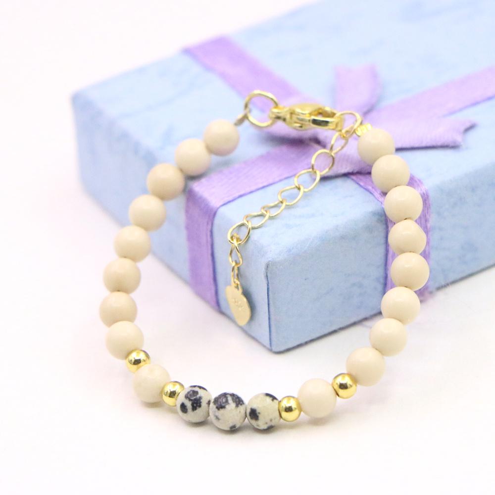 Charm Lovely Natural Stone Crystal Bracelet Baby Baptism Lobster Clasp Parts Yoga Christmas Wedding Girls Gift Jewelry Fashion